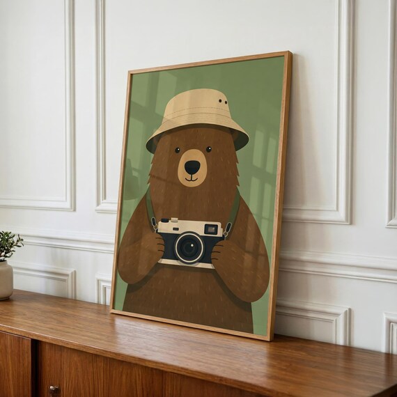 Cool Kids Wall Art, Bear Cub Printable, Nursery & Boys Room Decor